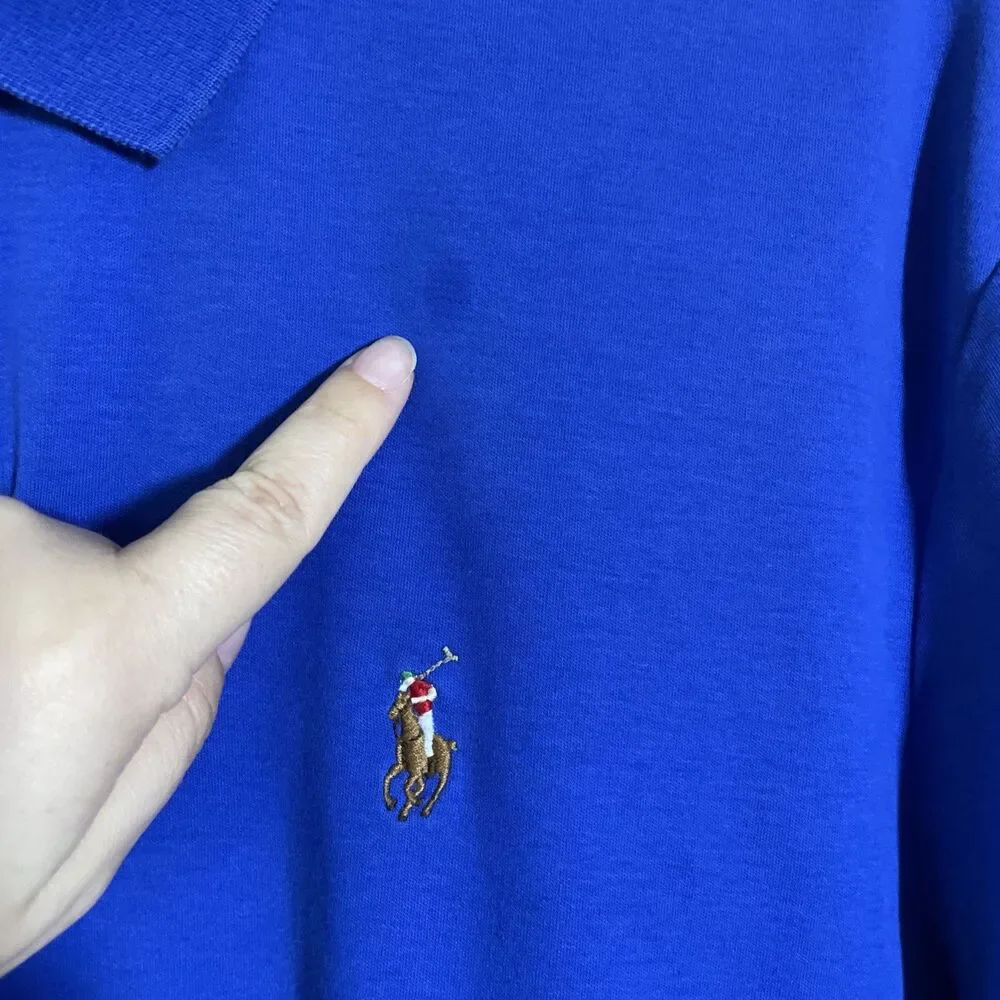 Polo Ralph Lauren Men's Pima Soft Touch Polo Shirt Size XL Blue Preppy Casual